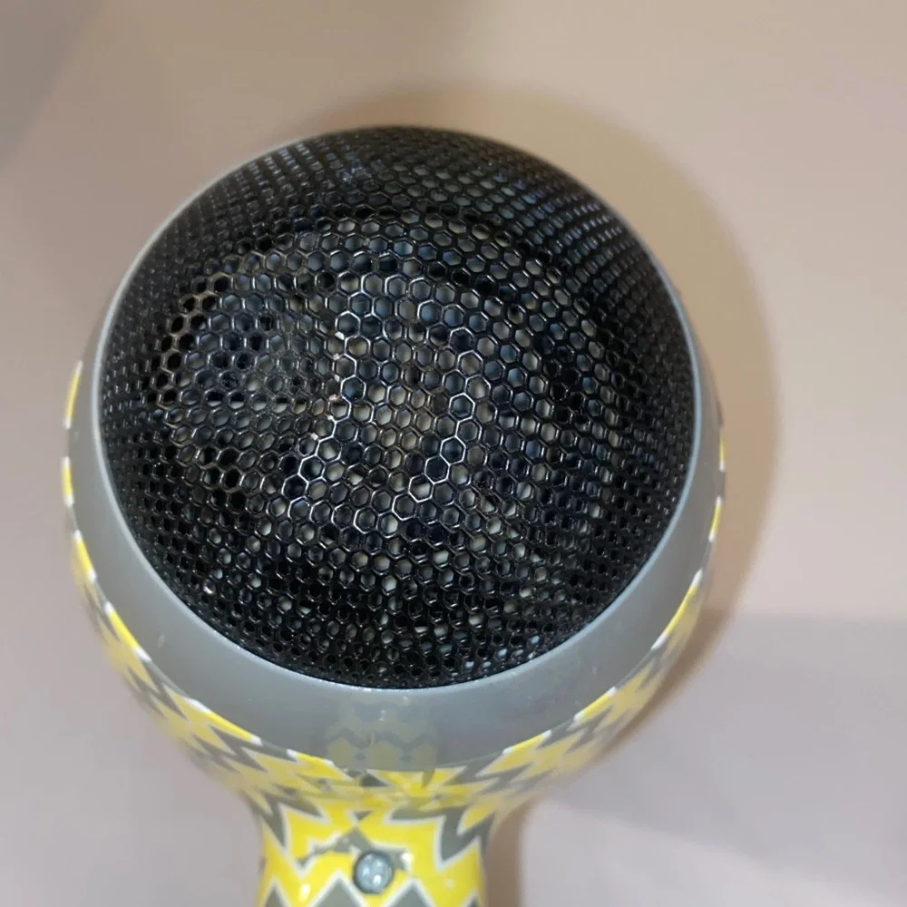 Bella Beauty Model #BB0147B Chevron Pattern Grey & Yellow Blow Dryer OS